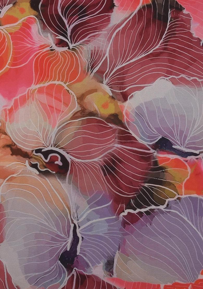 Girls Multicolor Floral Print Georgette Sharara Set