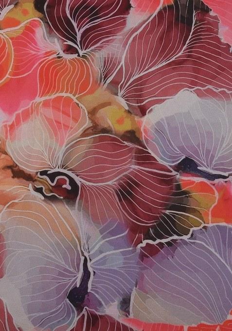 Girls Multicolor Floral Print Georgette Sharara Set