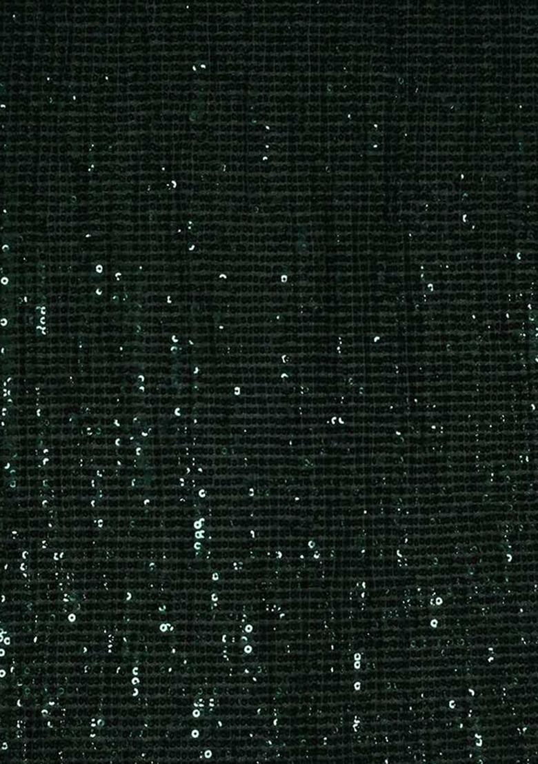 Girls Green Sequin Net Sharara Set