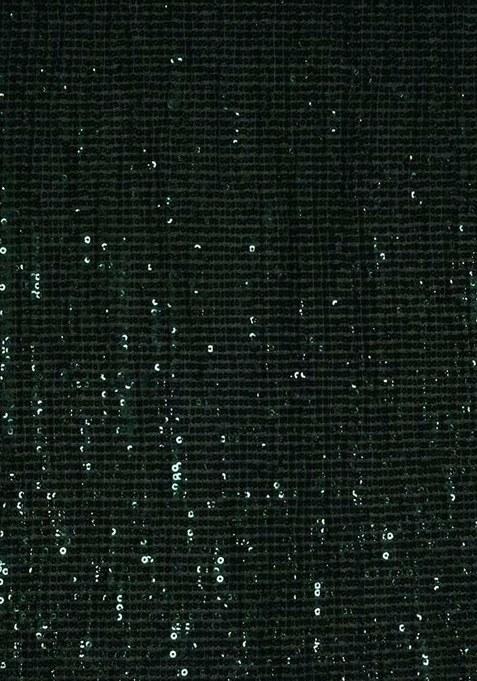 Girls Green Sequin Net Sharara Set