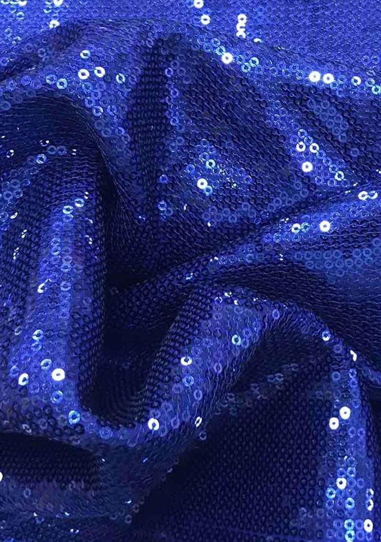Girls Navy Blue Sequin Georgette Sharara Set - Indya