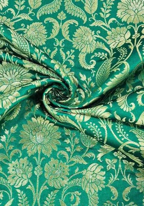 Girls Green Embroidered Georgette Sharara Set