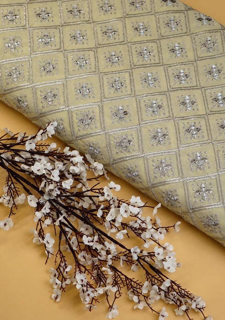 Girls Lemon Green Embroidered Georgette Kurta Set - Indya