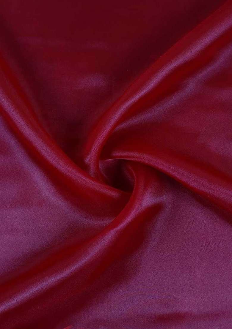 Girls Red Solid Organza Sharara Set - Indya