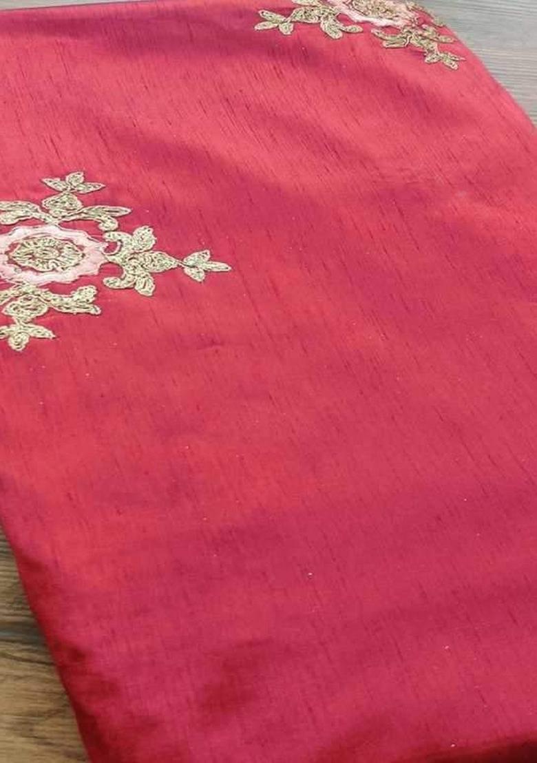 Girls Red Embroidered Organza Sharara Set - Indya