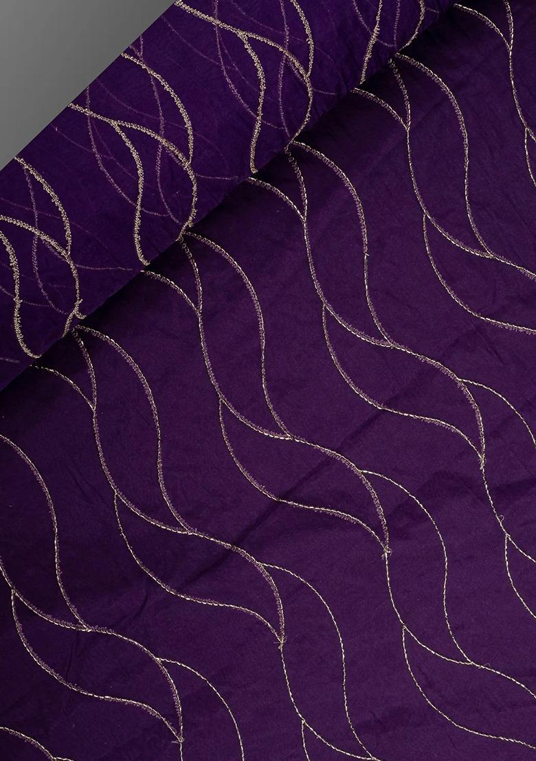 Girls Purple Embellished Organza Lehenga Set - Indya