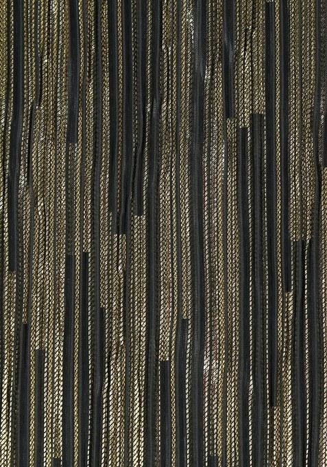 Girls Black And Golden Self Design Lehenga Set