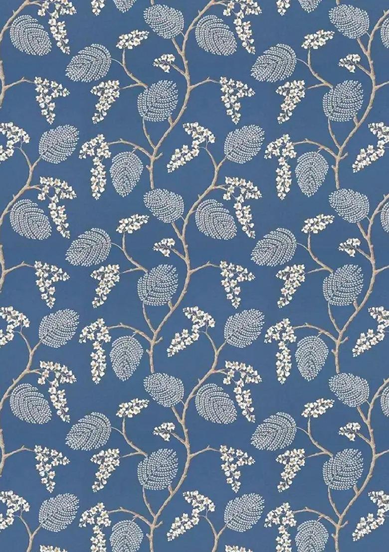 Girls Blue Floral Print Rayon Lehenga Set - Indya