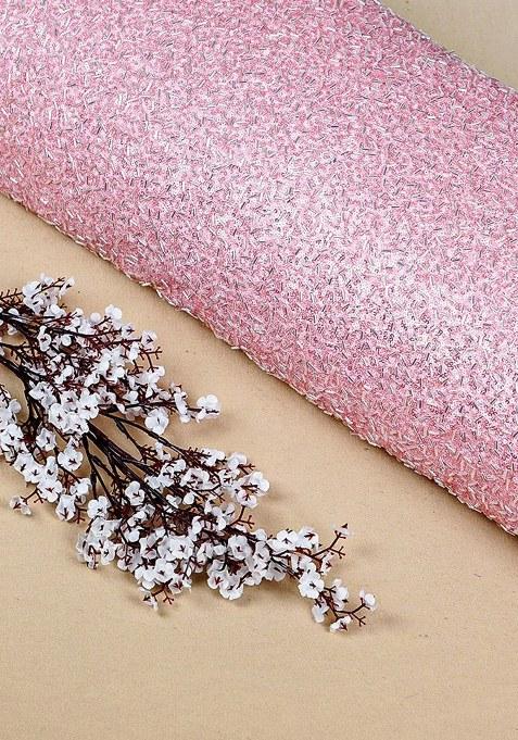 Girls Pastel Pink Sequin Georgette Lehenga Set