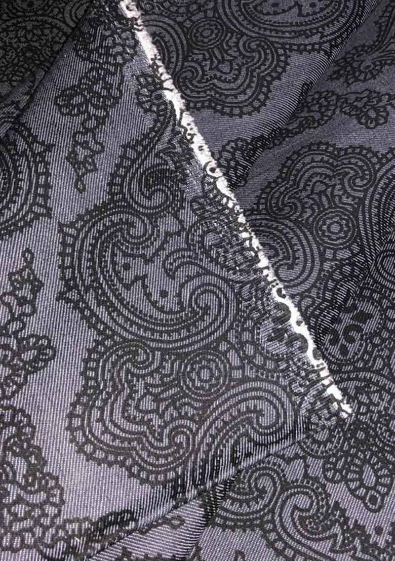 Girls Dark Grey Brocade Co-Ord Set - Indya