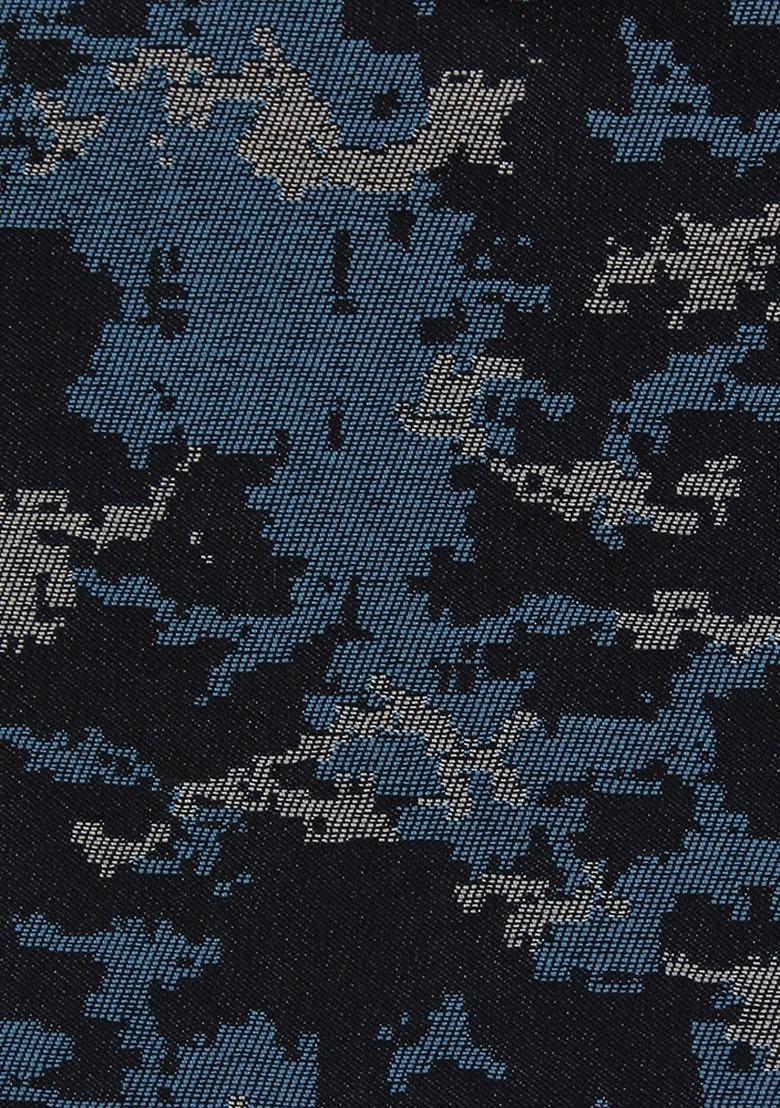 Girls Blue Brocade Co-Ord Set - Indya