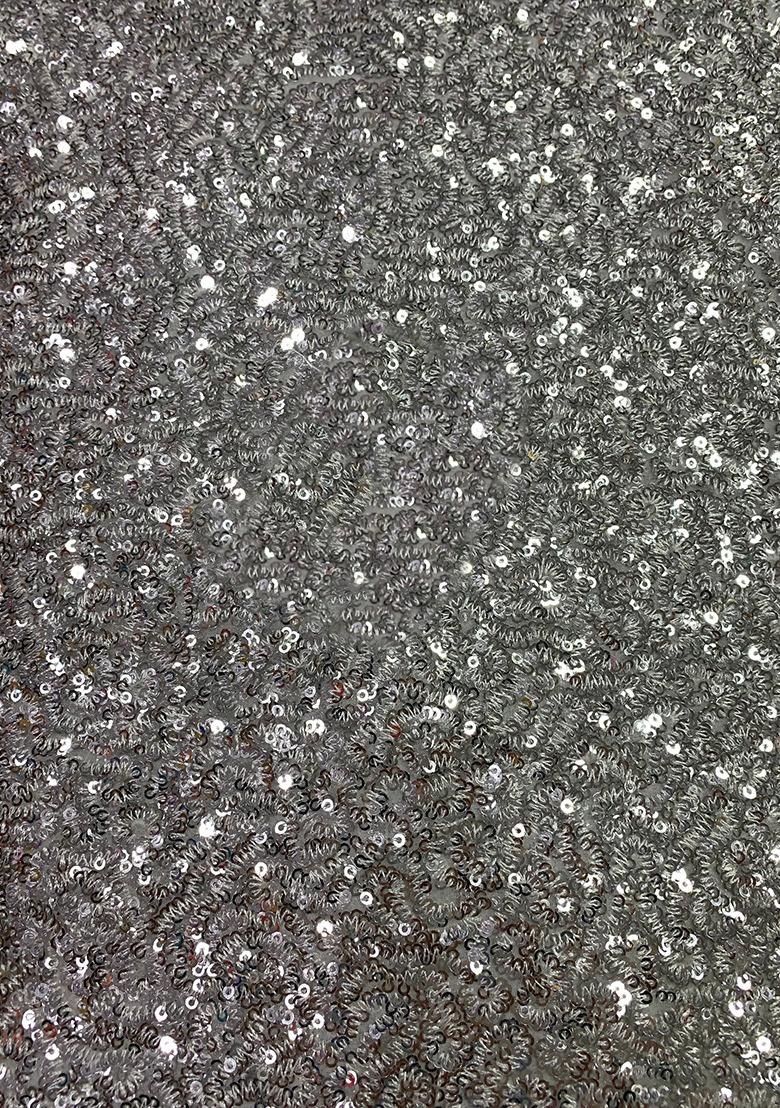 Girls Grey Embellished Satin Fusion Set - Indya