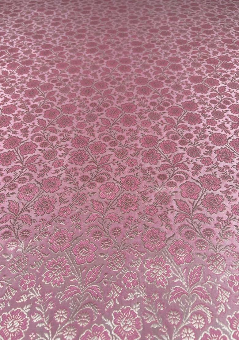 Girls Pink Silk Lehenga Set - Indya
