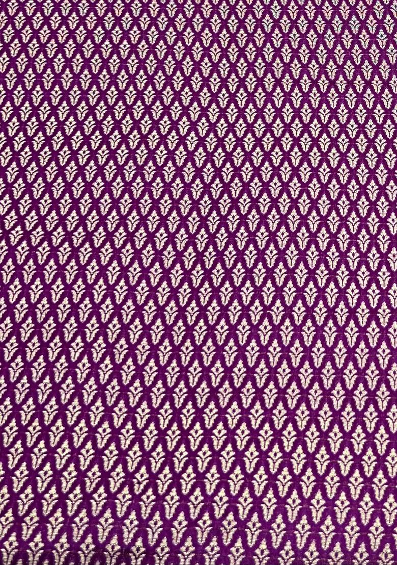 Purple Jacquard  Dress - Indya