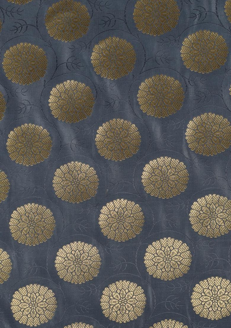 Grey Jacquard  Dress - Indya