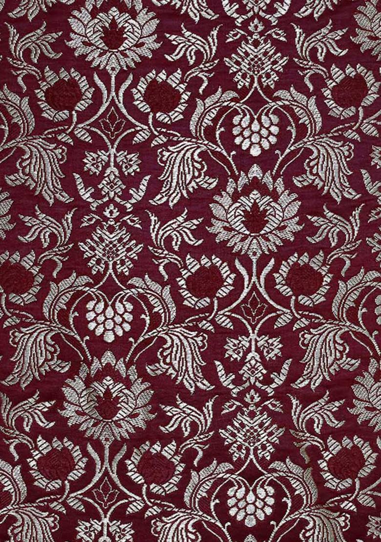 Maroon Jacquard  Dress - Indya