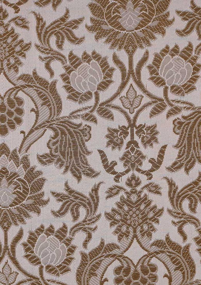 Cream Jacquard  Dress - Indya