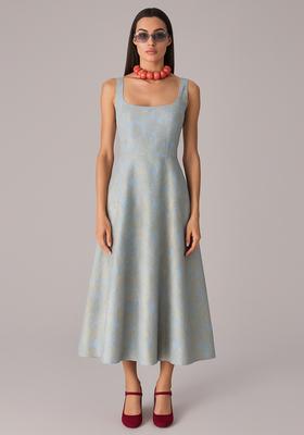 Grey Jacquard  Dress