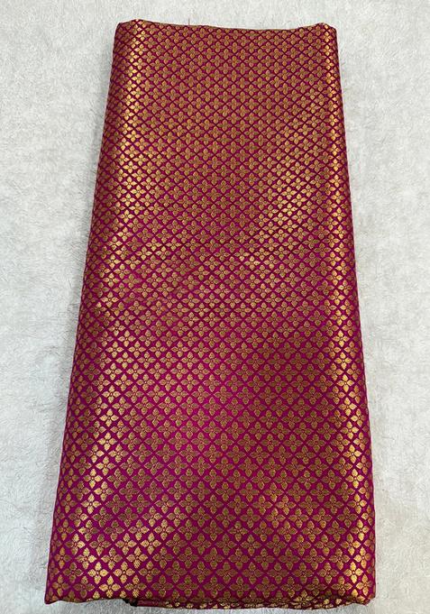 Magenta Pink Brocade Dress