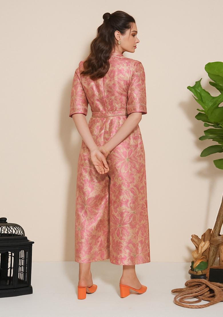 Multicolor Jacquard  Jumpsuit - Indya