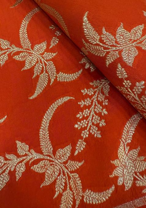 Orange Brocade Dress