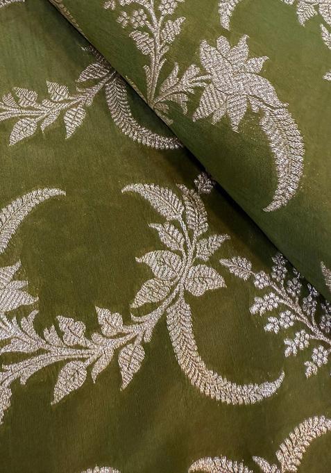 Henna Green Brocade Dress