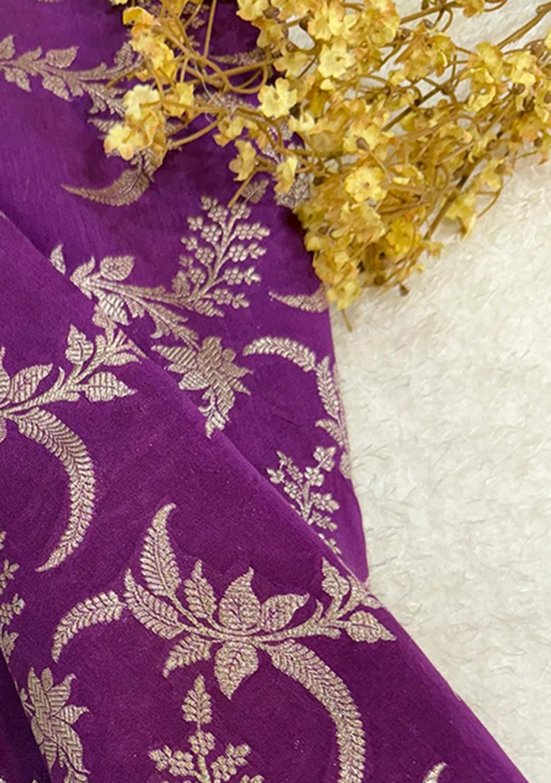 Purple Brocade Dress
