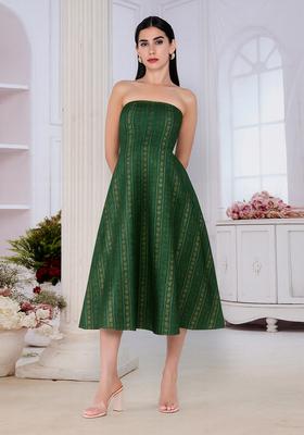 Green Brocade Dress