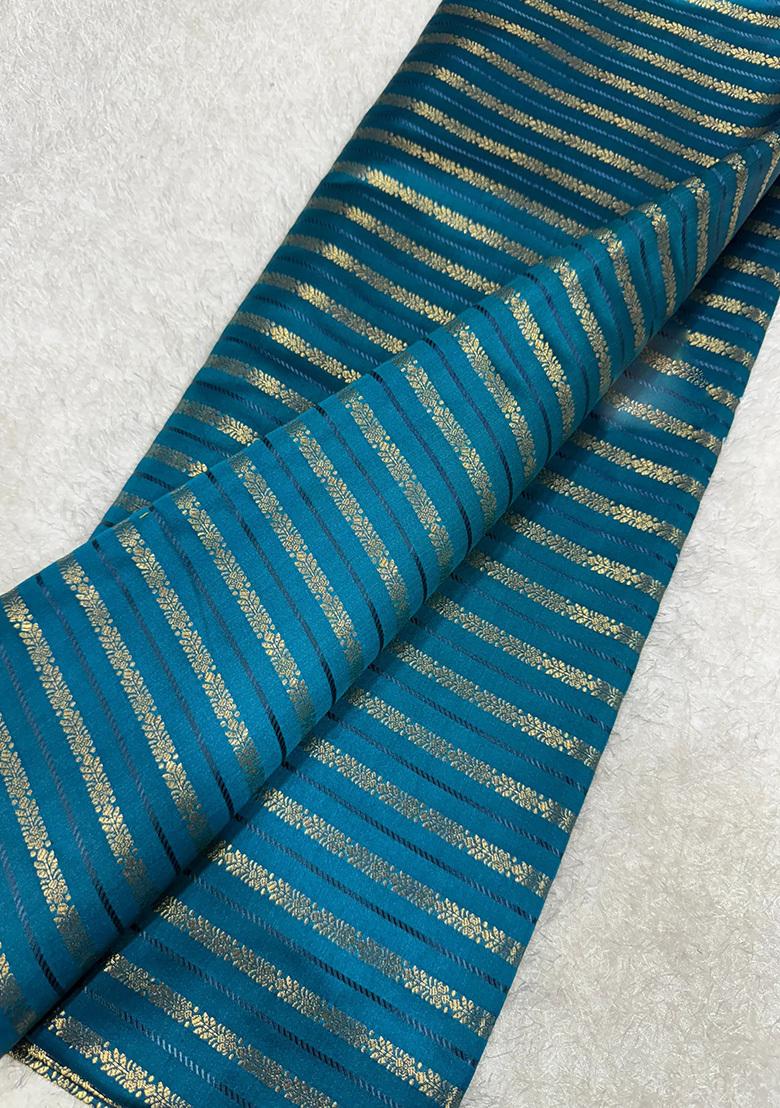 Turquoise Blue Brocade Dress