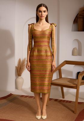 Multicolor Jacquard  Dress