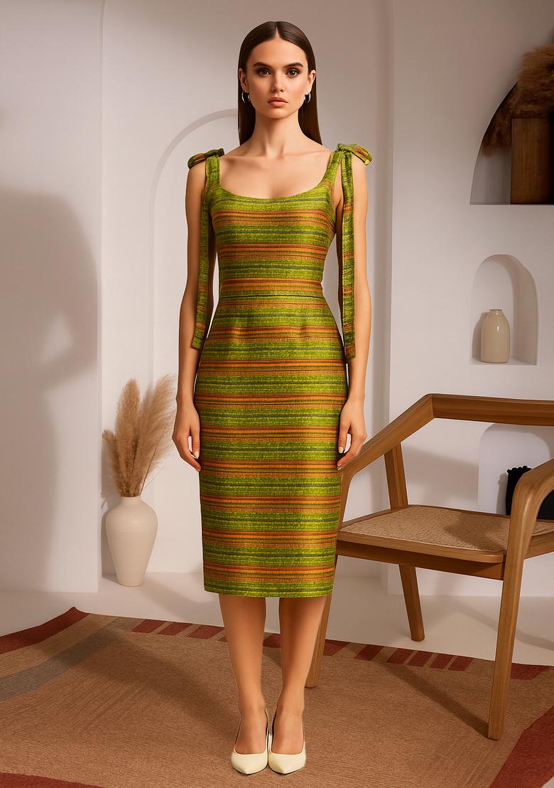 Light Green Brocade Dress