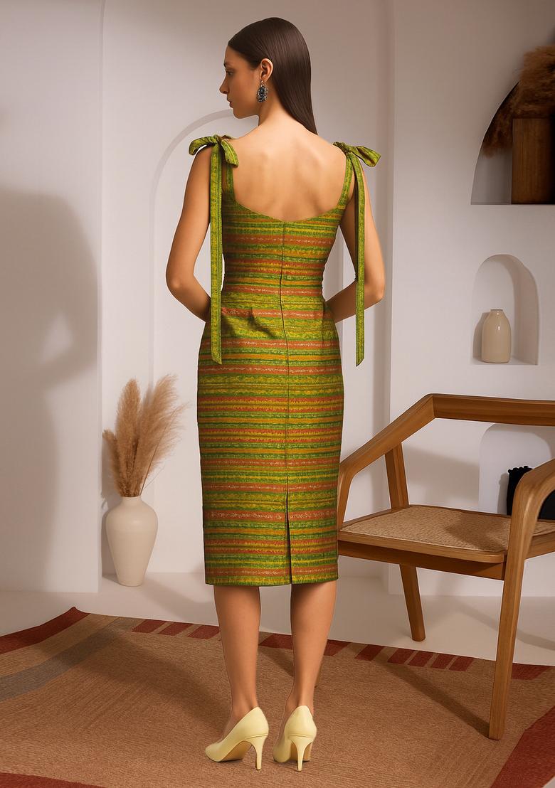 Light Green Brocade Dress