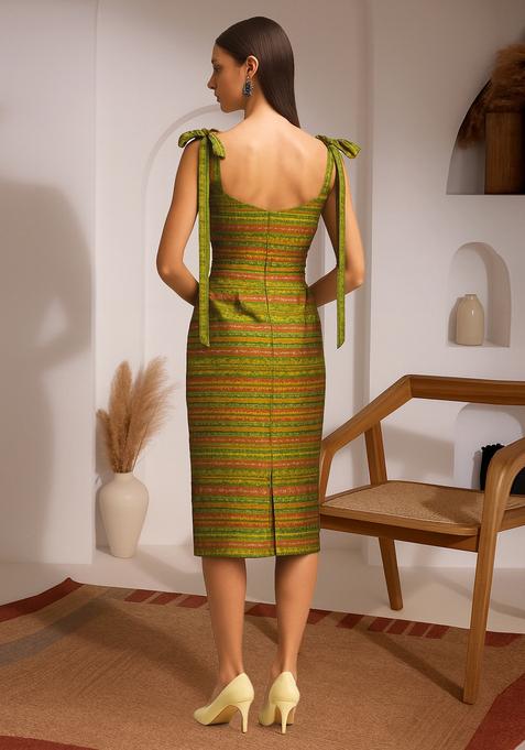 Light Green Brocade Dress