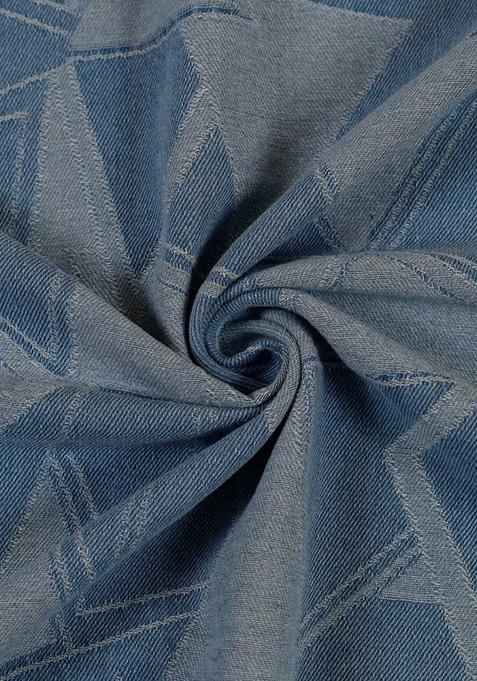 Light Blue Jacquard Denim Dress