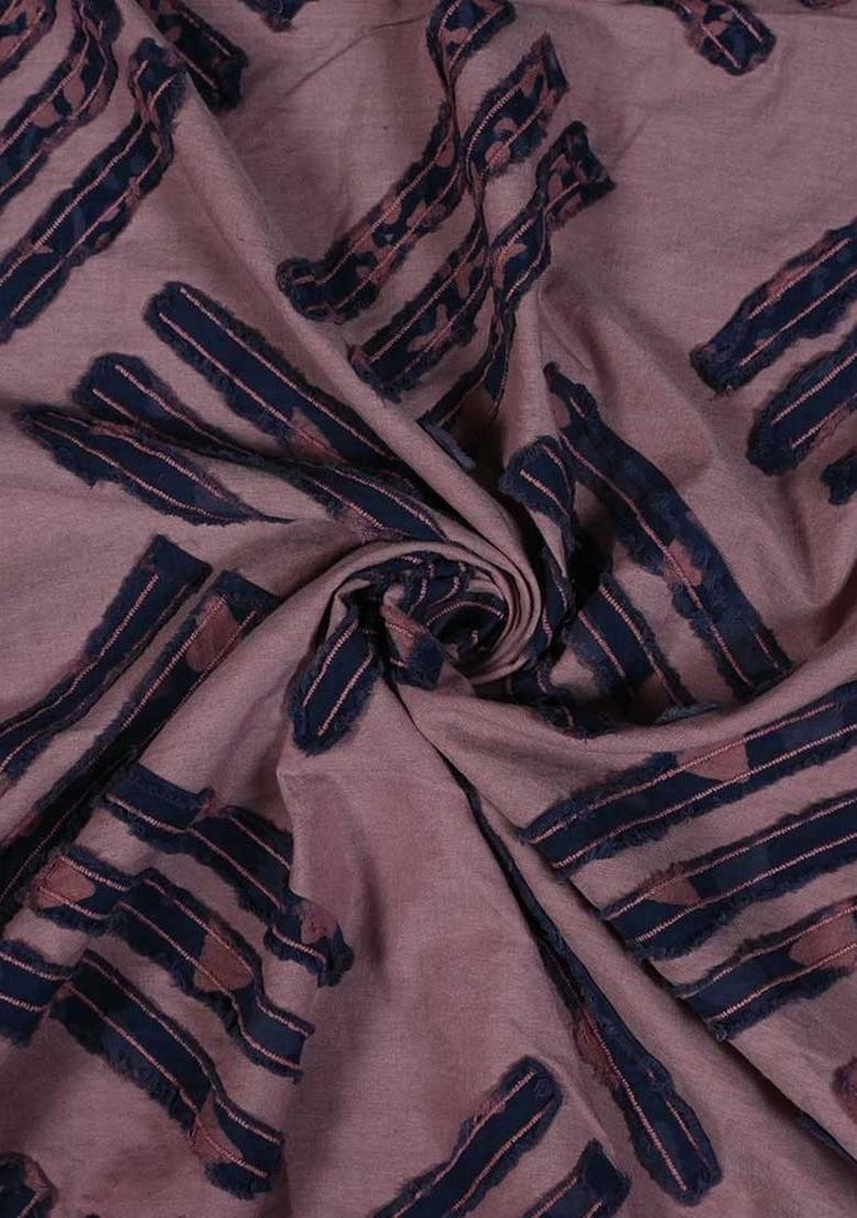 Mauve Patchwork Chambray Dress - Indya