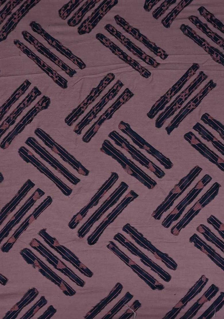 Mauve Patchwork Chambray Dress - Indya