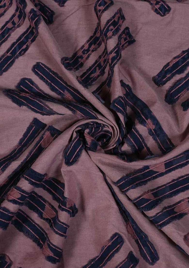 Mauve Patchwork Chambray Dress - Indya