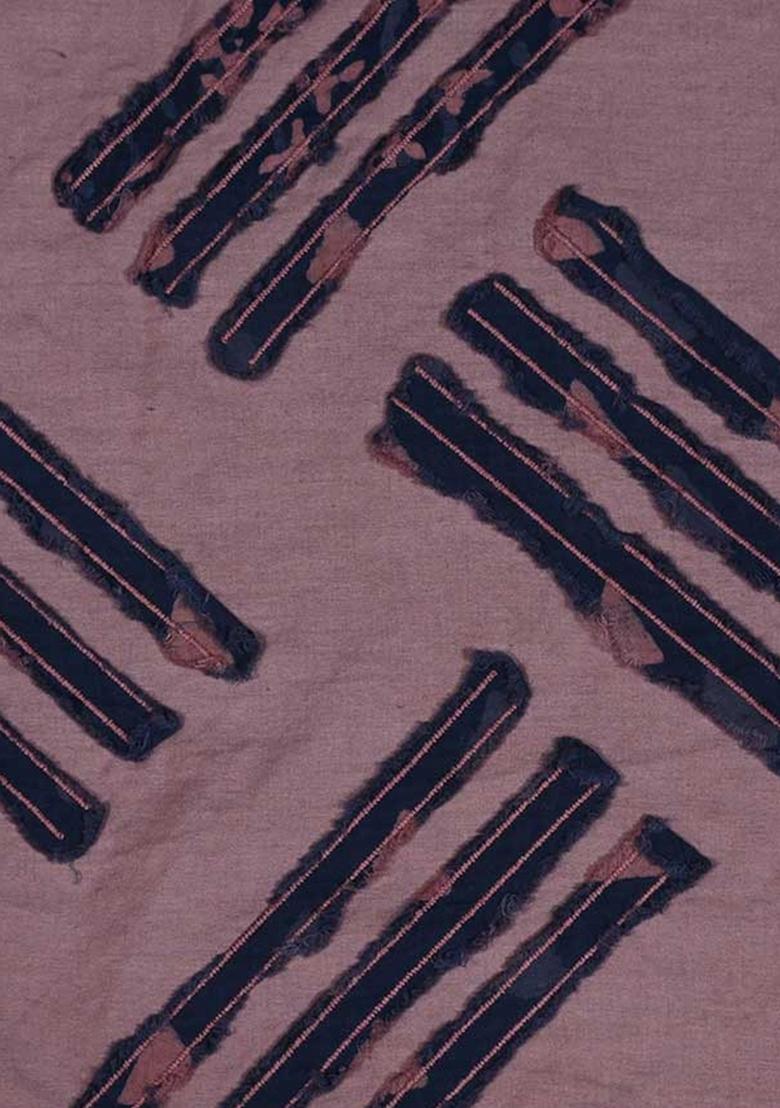 Mauve Patchwork Chambray Dress - Indya