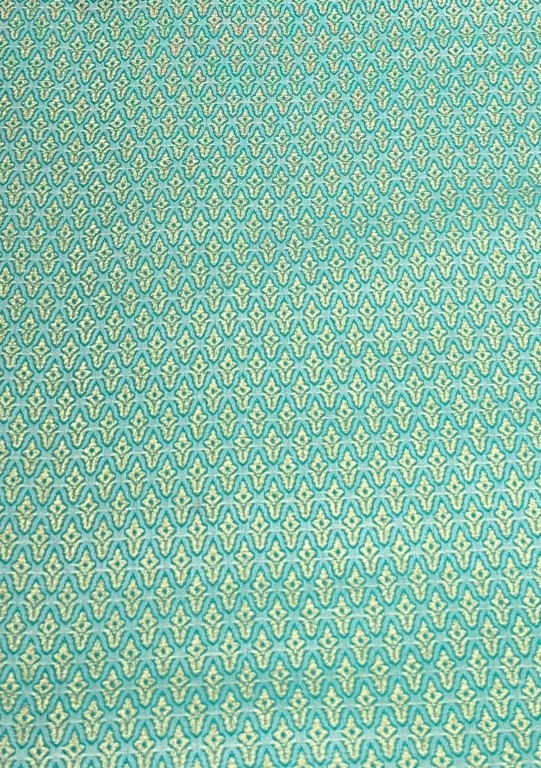 Green Embroidered Brocade Dress