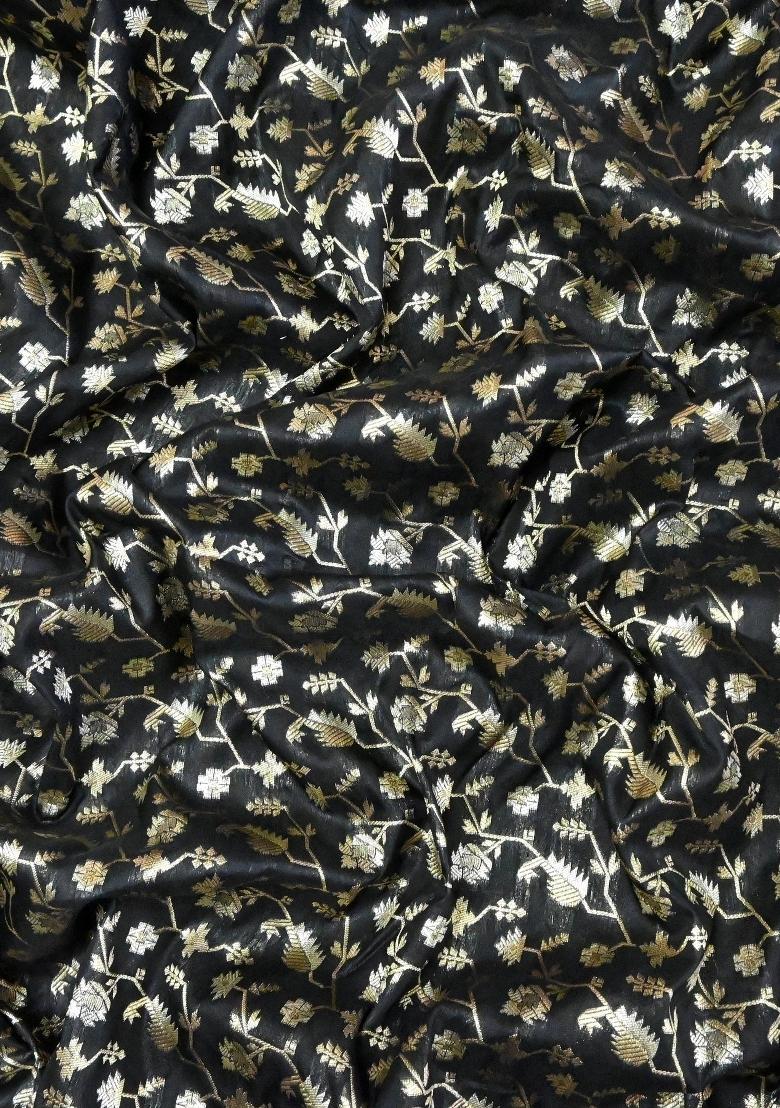 Black Brocade Dress - Indya