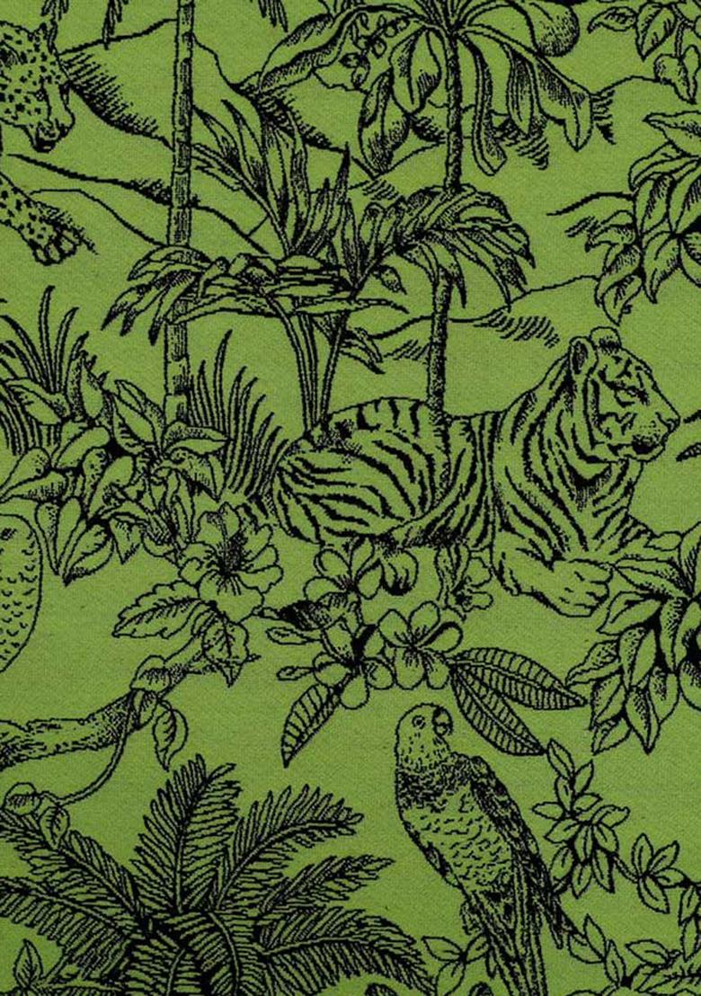 Green Printed Cotton Blend Dress