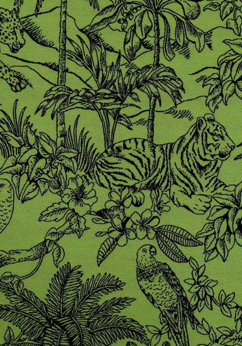 Green Printed Cotton Blend Dress