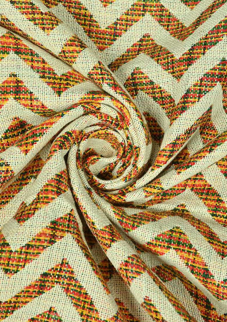 Yellow Printed Cotton Blend Dress - Indya