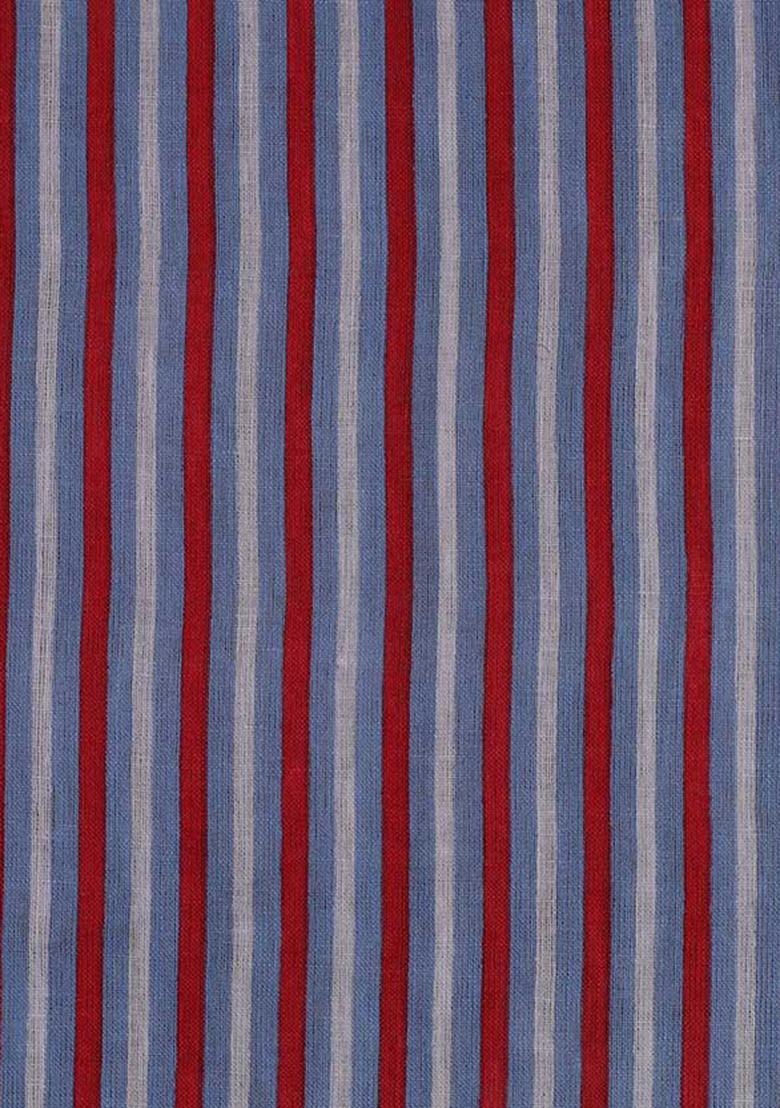 Multicolor Striped Linen Dress - Indya