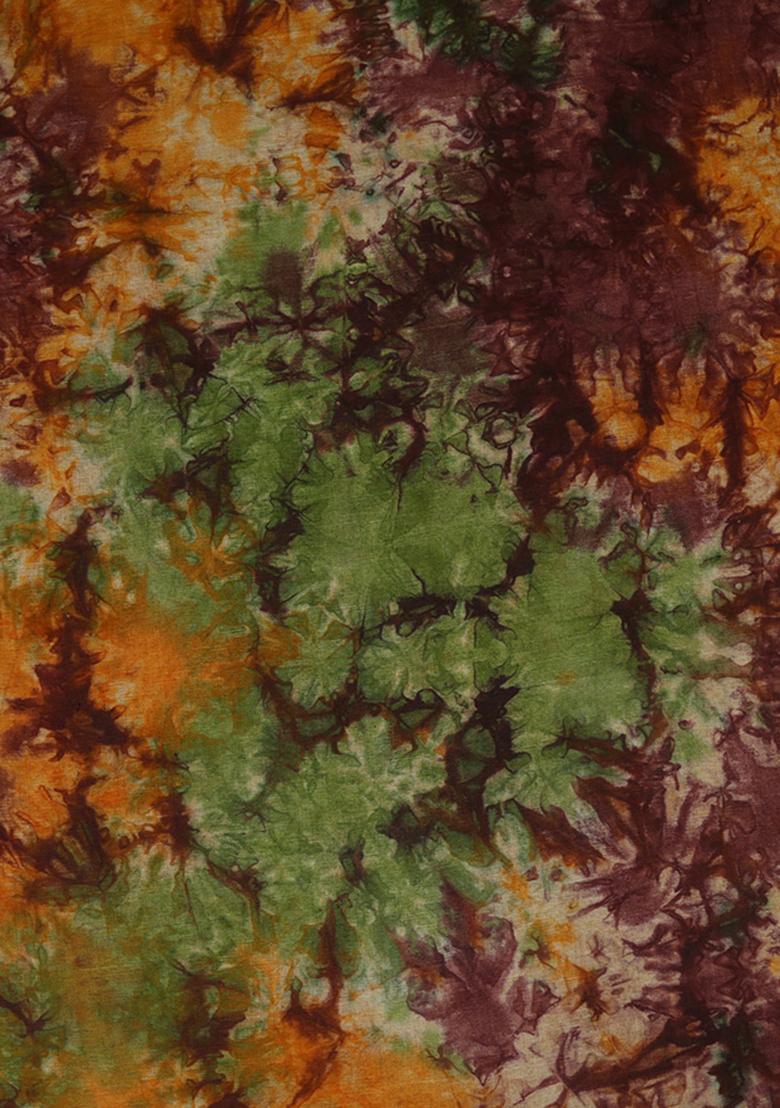 Yellow Printed Cotton Linen Dress - Indya