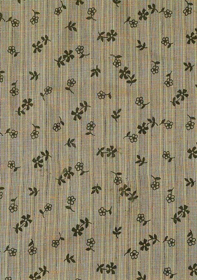 Grey Printed Linen Dress