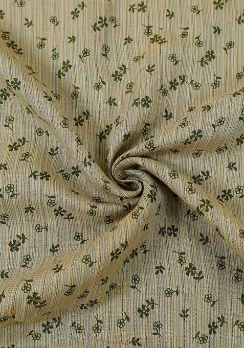 Grey Printed Linen Dress