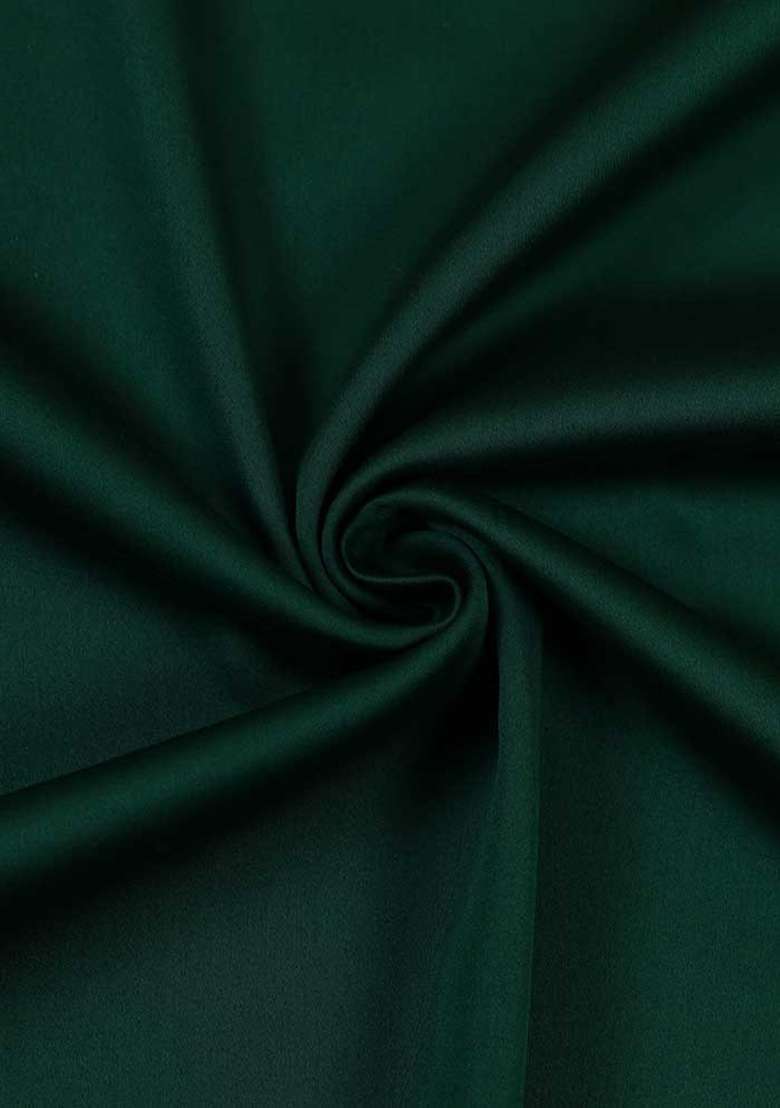 Green Solid Cotton Dress for Diwali | Wedding & Festive Wear - Indya