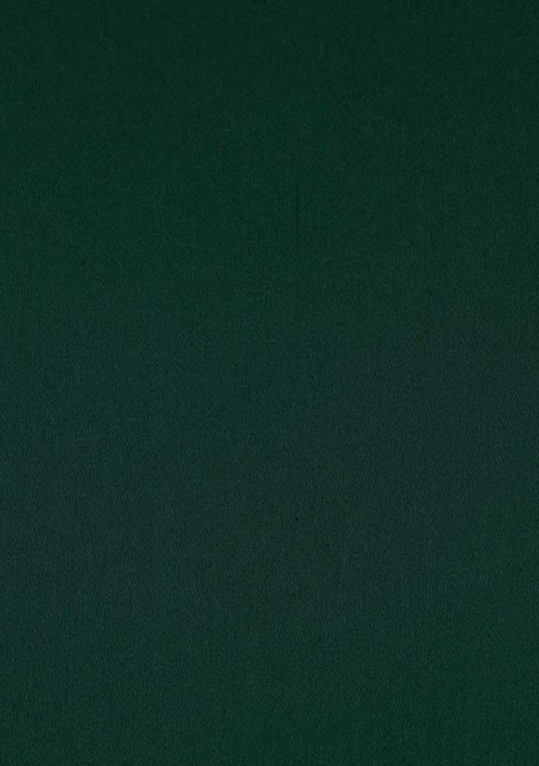 Green Solid Cotton Dress - Indya