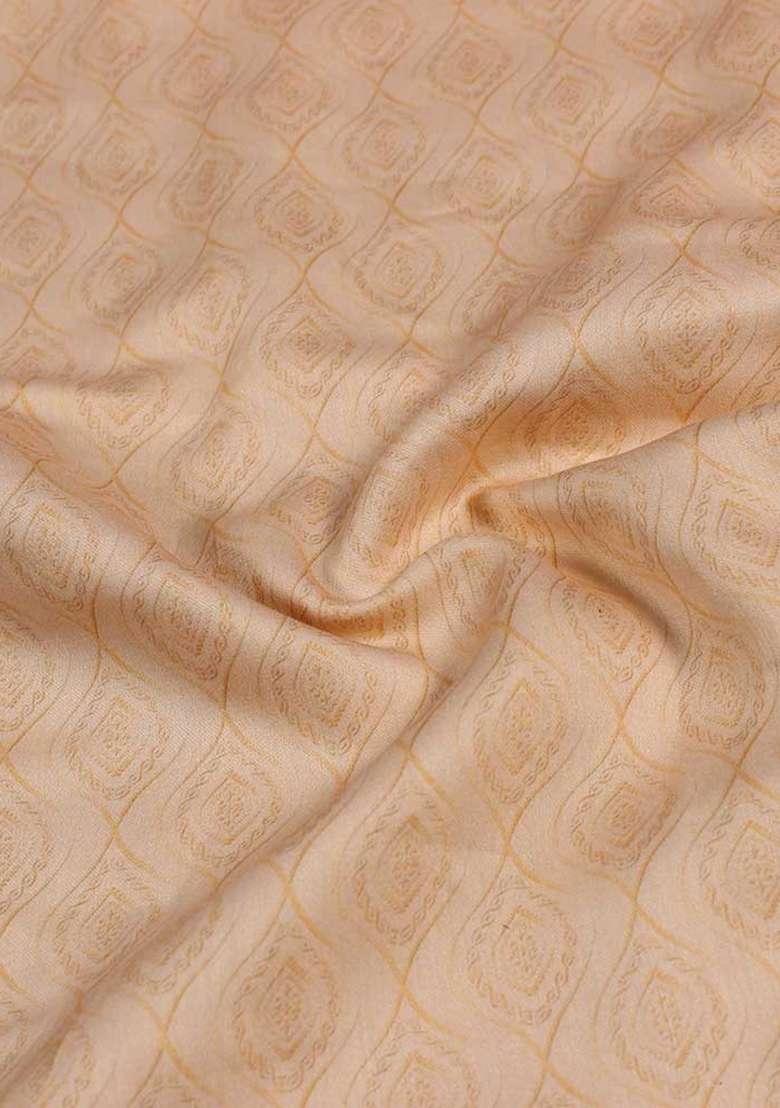 Beige Cotton Dress with Printed for Diwali | Wedding & Festive Wear - Indya
